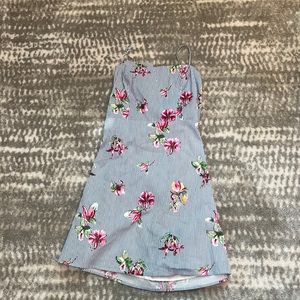 LUMIERE FLORAL TIE MINI DRESS M
